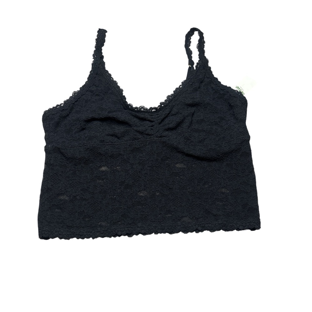 Aerie Black Floral Lace Crop Top Cami - NWT - Size small - Picture 3 of 3